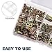 uxcell 170 Pcs Rivet Nut, Carbon Steel Metric Thread Rivet Nuts Kit Flat Head Threaded Insert Nuts M3/ M4/ M5/ M6/ M8/ M10/ M12 for Automotive, Home Decor and Industrial