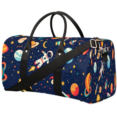 Travel Duffle Bag Galaxy Astrona Foldable Travel Bags for Men Women, 17 Inch Gym Bag Workout Bag Carry on Weekender Overnight Bag for Gym Travel