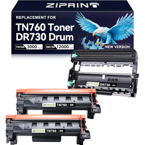Toner TN 760 tambour DR730 compatible Brother MFC-L2710DW HL-L2370DW