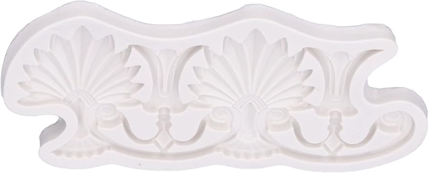 Cake Border Mold, for Clay, Resin, Chocolate, European Retro Pattern, DIY, Gray, Silicone Mold, Flexible, Reusable, Easy Release
