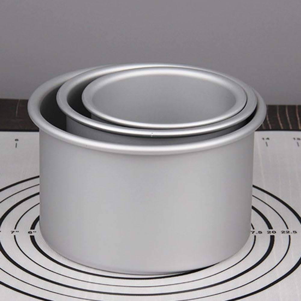 Puszki do ciasta, nieprzywierająca, głęboka, aluminiowa, okrągła forma do ciasta ze zdejmowanym dnem, na ślub, urodziny, Boże Narodzenie, ciasto, do pieczenia, okrągły zestaw cyny z luźną podstawą (15