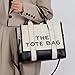 PU Leather Tote Bag for Women Spacious Design Large Capacity Handbag Generic Crossbody Commuter Shoulder Bag (A-Grey, Large)