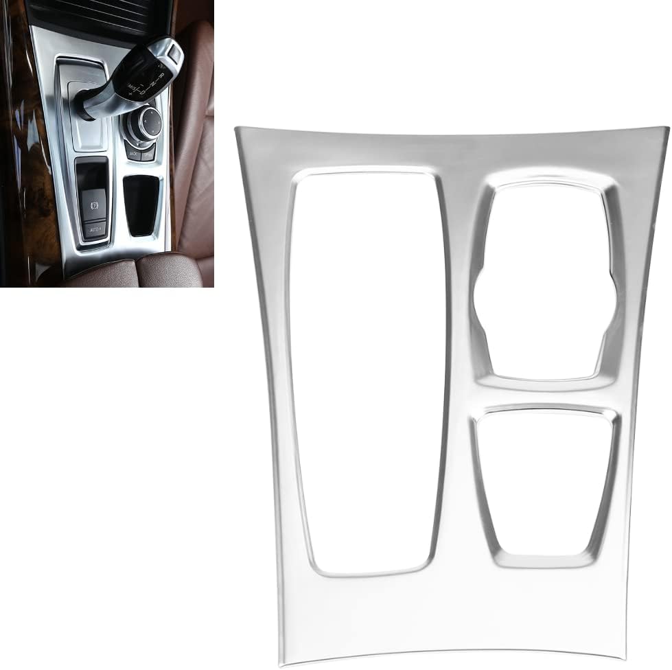 Gear Shift Box Panel Cover Trim for X5 E70 2010-2013 for X6 E71 2008-2014 Electroplating Center Console Gear Shift Box Panel Frame Cover Car Interior Accessories