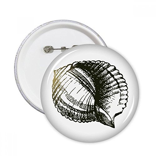 Pins pétoncle vie marine illustration ronde XL pour veste en jean
