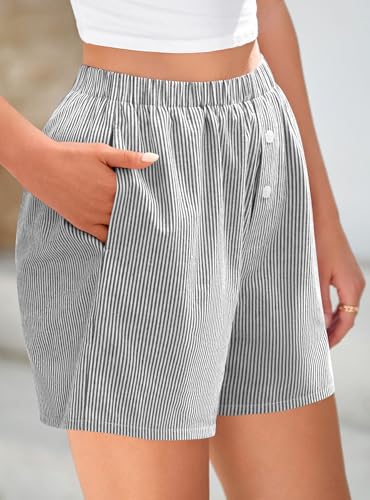 Image of PRETTYGARDEN Womens Summer Gingham Boxer Shorts