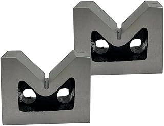 MachEl Seasoned Cast Iron 2 Inches V-Block Pair – Precision Tool for Machining, 52 mm x 38 mm x 25 mm