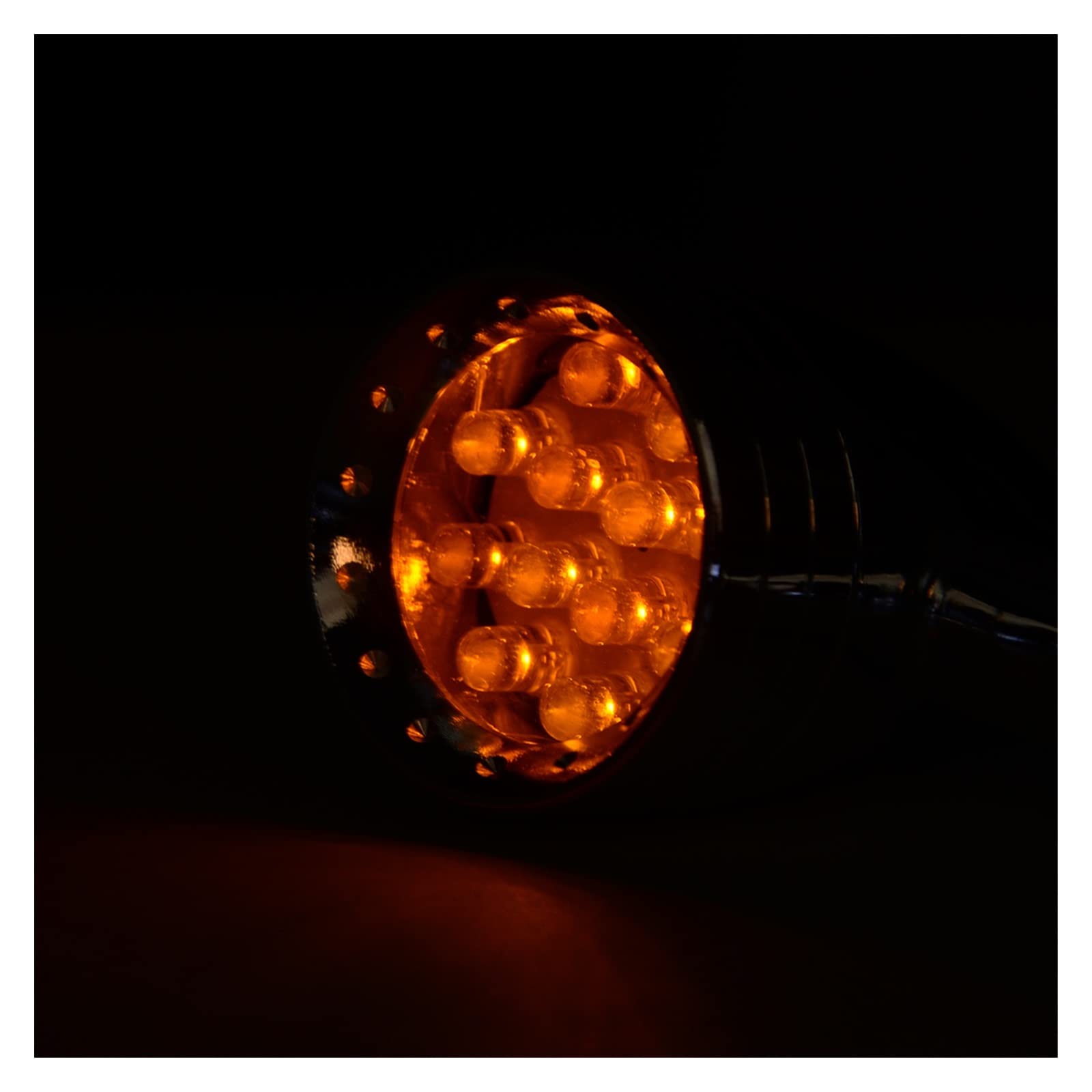 Oświetlenie tablicy rejestracyjnej 4 Szt. 12V Uniwersalny Bursztynowy LED Motocykl Bullet Włączony Kierunkowskaz Lampa Tylna Kierunkowskaz