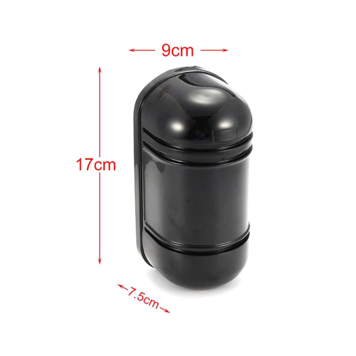 Détecteur Infrarouge à Double Faisceau Cylindre Pc, Noir 100m | Usage Intérieur et Extérieur, Forte Résistance aux Intempéries, Installation Facile, 3 Voyants Led, Angle Réglable