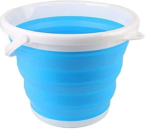 Amazon Co Jp 折りたたみ ソフト バケツ 釣り 掃除 洗濯 洗車 園芸 介護 アウトドア 用品 コンパクト 収納 5l ブルー ホーム キッチン