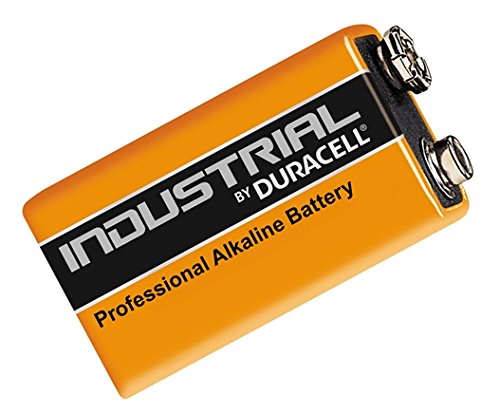 Image of Duracell Alkaline, Industrial, 9 V Alkaline 9 V Industrial non-rechargeable battery (Batteries, 9 V, Alkaline, Hip Flask, 9 V, 10 pc (S), 9 V, black, yellow)