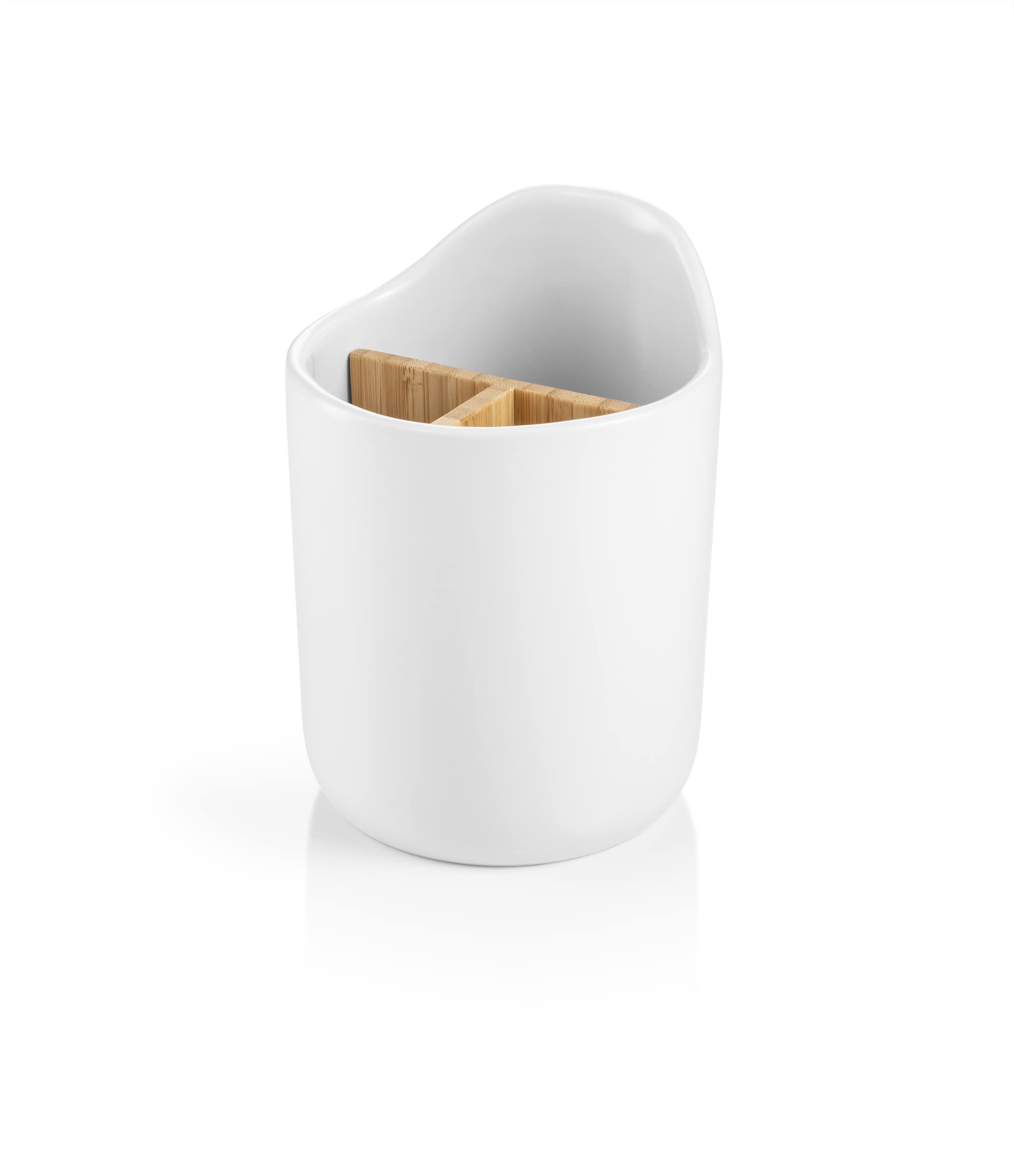 Tescoma 900887 Portautensili da cucina ceramica, 3 scomparti rimovibili