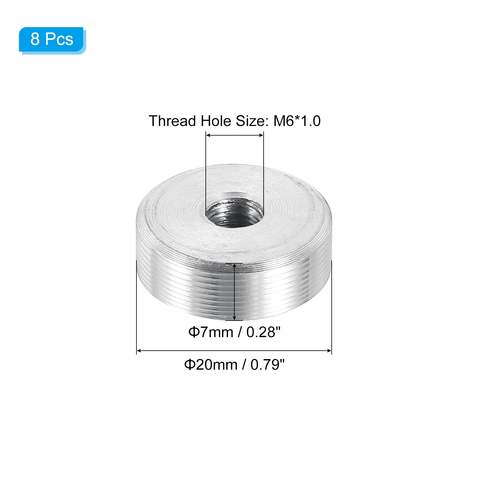 4pcs 75mm Dia 10mm épaisseur disque aluminium Matèriau table verre 4pcs 75mm Dia 10mm épaisseur disque aluminium Matèriau table verre