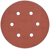 PORTER-CABLE 736602225 6-Inch 6-Hole Hook and Loop 220 Grit Sanding Discs (25-Pack)