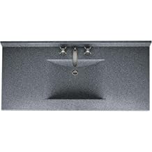 Swan CV02243.012 Contour 43-in L x 22-in W x 6.25-in H Solid Surface Vanity Top, Night Sky