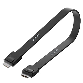 RGEEK Oculink SFF-8611 4i Male Cable, Supports PCIe 4.0 x4 16GT/s and SAS 4.0 24 Gbps, Ultra-Thin Flexible Riser for Oculink eGPU, onexGPU, Mini PC, External GPU Graphics Cards and Laptops, Console