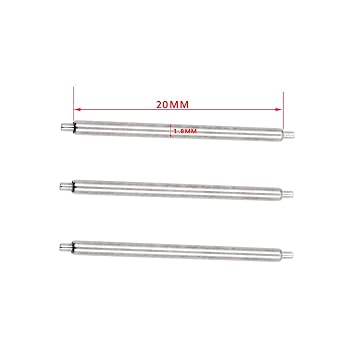 8PCS 20mm Stainless Steel Shoulderless Spring Bars
