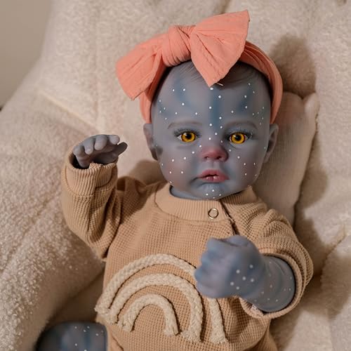 Anano Muñeca Reborn Niño 20' (50 cm) Bebé Realista Recién Nacida Silicona Cuerpo Completo con Venas Realistas y Detalles Hechos a Mano - Muñeca Bebé de Apariencia Real para Niños y Coleccionistas