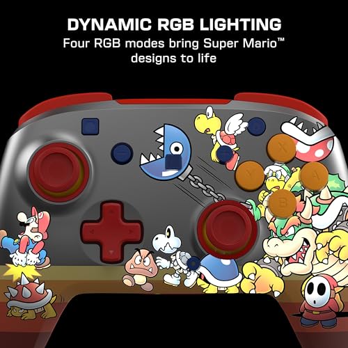 Image of Turtle Beach Rematch Wireless Gaming Controller: Koopa Troop, Switch 2 | Nintendo Switch OLED, TMR Thumbsticks, Rechargeable 40-Hr Battery, 2 Mappable Back Buttons, Motion Controls, Koopa Troop