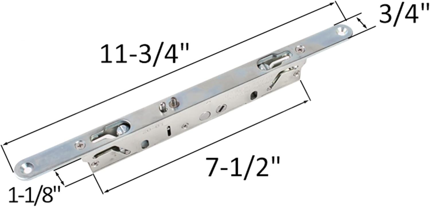 11-3/4" Sliding Door Roto Multi-Point Mortise Lock for Offset Position