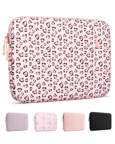 ProCase MacBook Neo専用設計パソコンケース 13インチ カラーコーデPCケース ノートパソコンケース - ピンクレオパード | 2026年モデル（A18 Pro）対応，保護スリーブ,薄型インナーバッグ,ソフト裏地, 衝撃吸収, 傷防止, 軽量, 持ち運び便利, 通勤通学