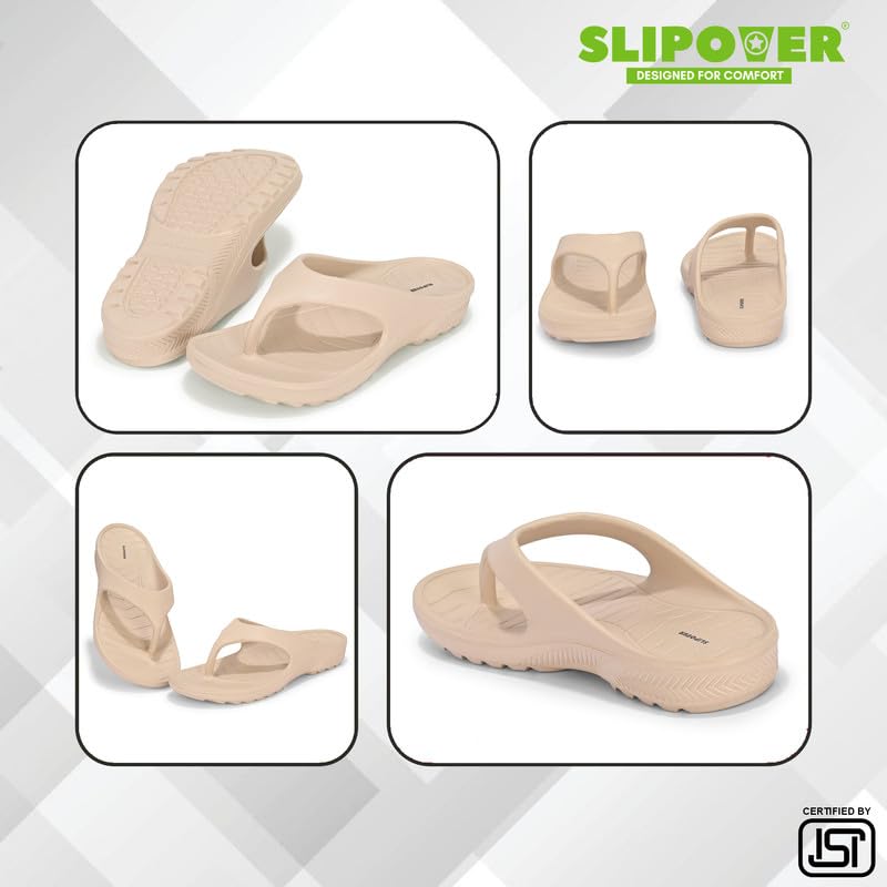 Image of SLIPOVER Flip Flop (W Boost) Slippers for Women Stylish|Comfortable|Soft|Lightweight|Anti-Skid|Arch Support|Lab Tested|Casual|EVA Slippers|Sandals|Chappals, Ideal for: Womens|Girls