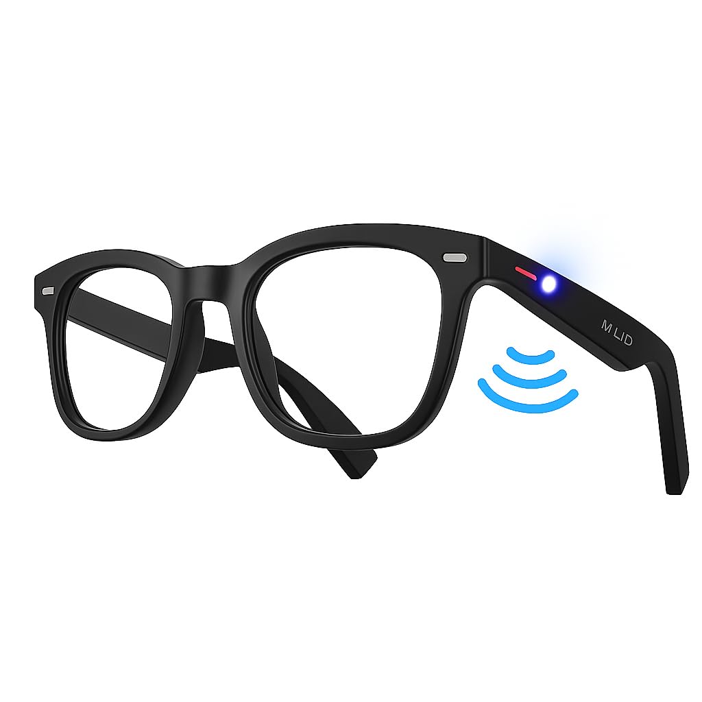 A1 Smart Bluetooth Glasses 2026 Open-Ear Audio Sunglasses with Bone Conduction UV400 Blue Light Filter Lenses Touch Control