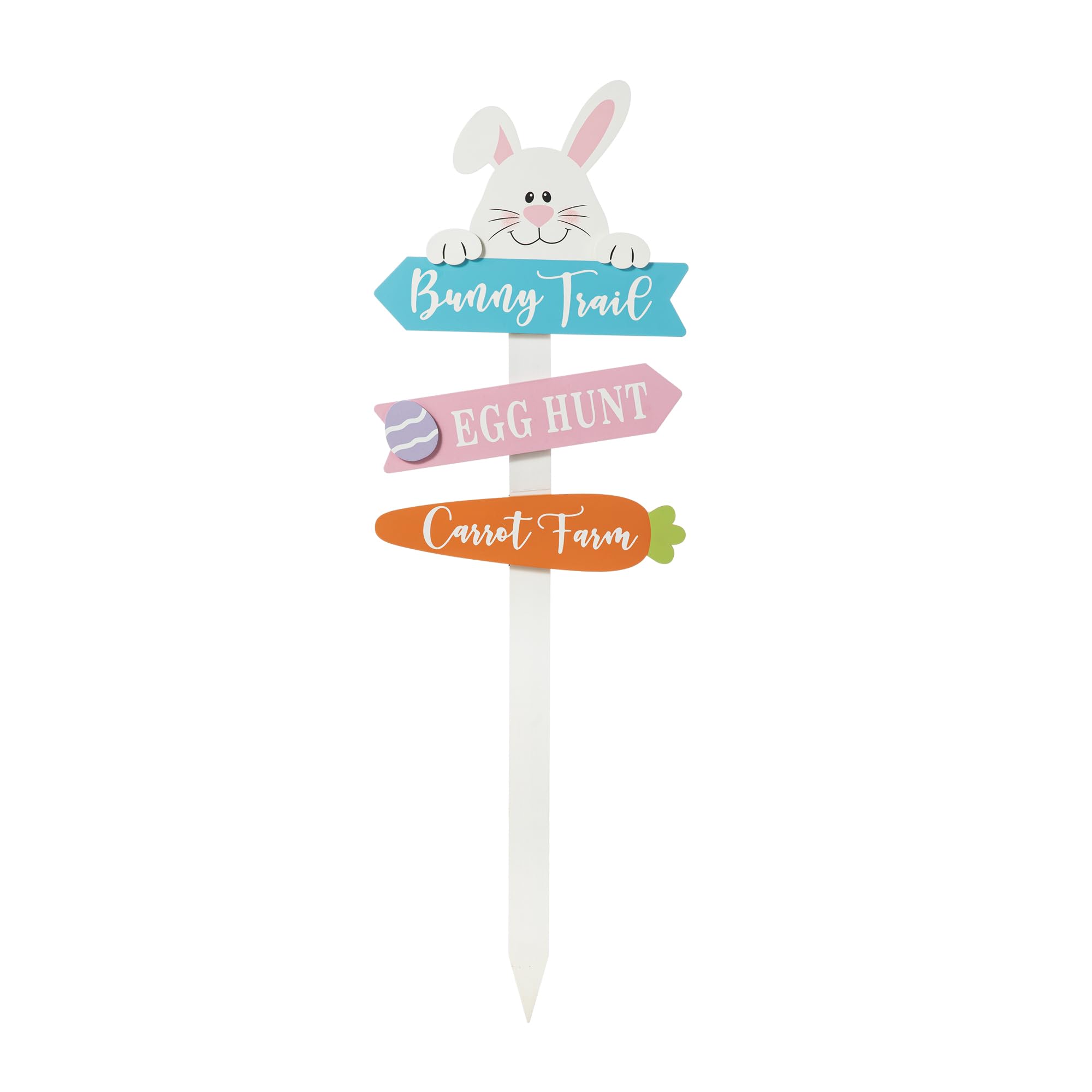 Panneaux de cour de Pâques et piquets de jardin Happy Easter en bois