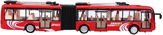 Toys Gift Plastic&Metal Bus Model Toy, School Bus Toy, 1:48 Scale Educational Bus City Bus Toy Pull Back Car for Toddlers for Children(red)