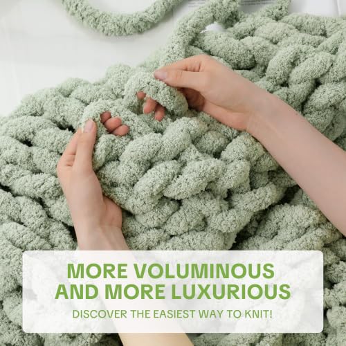 Image of HOMBYS #12 Mage Jumbo Chunky Chenille Yarn for Hand Knitting & Crocheting