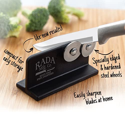 Rada Cutlery Quick Edge Knife Sharpener – Stainless Steel Wheels Made In The Usa #TOP5