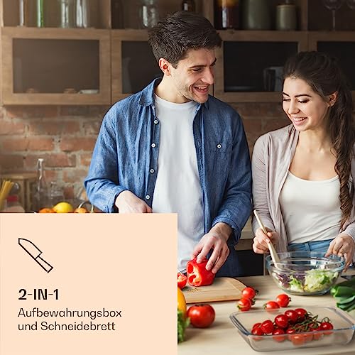 Bambuswald Aufschnittbox Set mit 2 flachen Boxen
