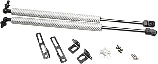 Gas Struts/Fit for Toyota Highlander Kluger XU40 2007-2013 Auto Front Hood Bonnet Modify Carbon Fiber Gas Struts Lift Support Shock Damper Gas Strut Shocks (Color : Silver Carbon Fiber)