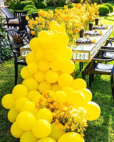 Image of KBZVNAF Yellow Balloons Latex Party Balloon - 50 Pack 12 inch Round Helium Balloons for Birthday Wedding Baby Shower Sunflower Honeybee Theme Party Decorations | Round Helium Yellow Balloons for Birthday Wedding Baby Shower Sunflower Honeybee Theme Party Decorations