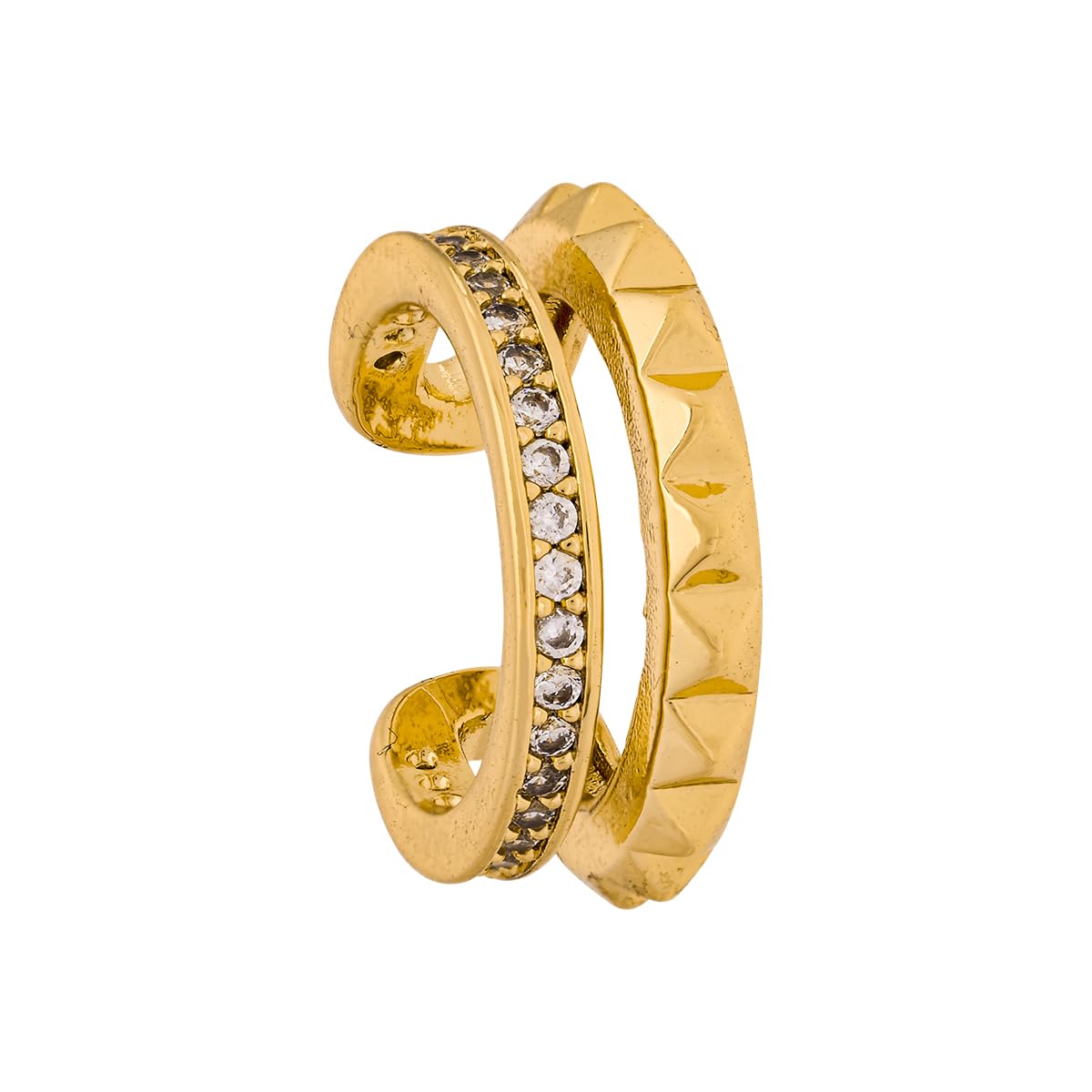 kushal's Fashion Jewellery White Gold Plated Trendy Zircon Cuff Earring for Women | Casual, Party & Occasion Wear-picture-37