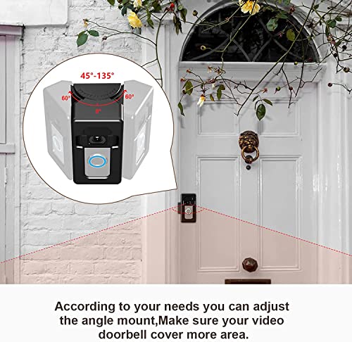 Image of COOLWUFAN Anti-Theft Video Doorbell Mount with 35-135 Adjustable Angle