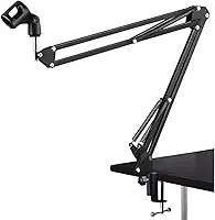 Suporte para Microfone de Mesa Ajustável e Flexível Braço Articulado