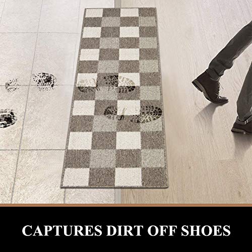 Hebe Indoor Door Mat Runner 20"X59" Low Profile Inside Doormat Door Mats For Entryway Hallway Non Slip Absorbent Resist Dirt Entrance Carpet Floor Mat Machine Washable #TOP3
