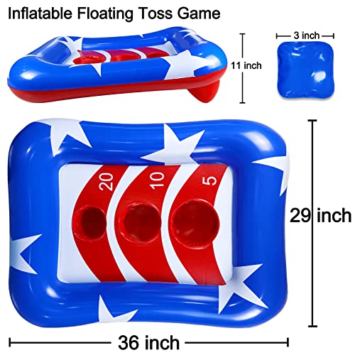 image for iGeeKid American Flag Ring Toss Pool Toys, 36