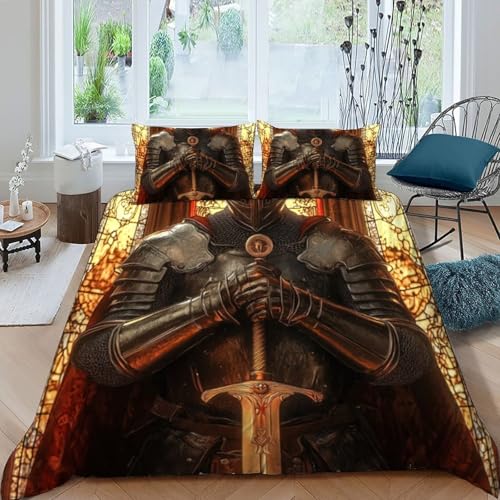 Housse de couette 200x200cm pour garçon avec 2 taies d'oreiller ensemble lit double 3D