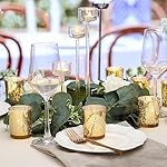 Gold Tea Lights Candles Holders for Wedding Centerpieces, Votive Candle Holders for Party Home Wedding Shower Decorations, Table - Mercury Glass Votives, 24Pcs - Image 4
