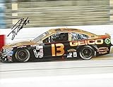 AUTOGRAPHED 2017 Ty Dillon #13 Geico Team DARLINGTON THROWBACK CAR (Monster Energy Cup Series) Germain Racing On-Track Signed Collectible Picture NASCAR 9X11 Inch Glossy Photo with COA