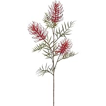 33in Artificial Grevillea Banksia Protea Flower Stem -Red Pack of 12
