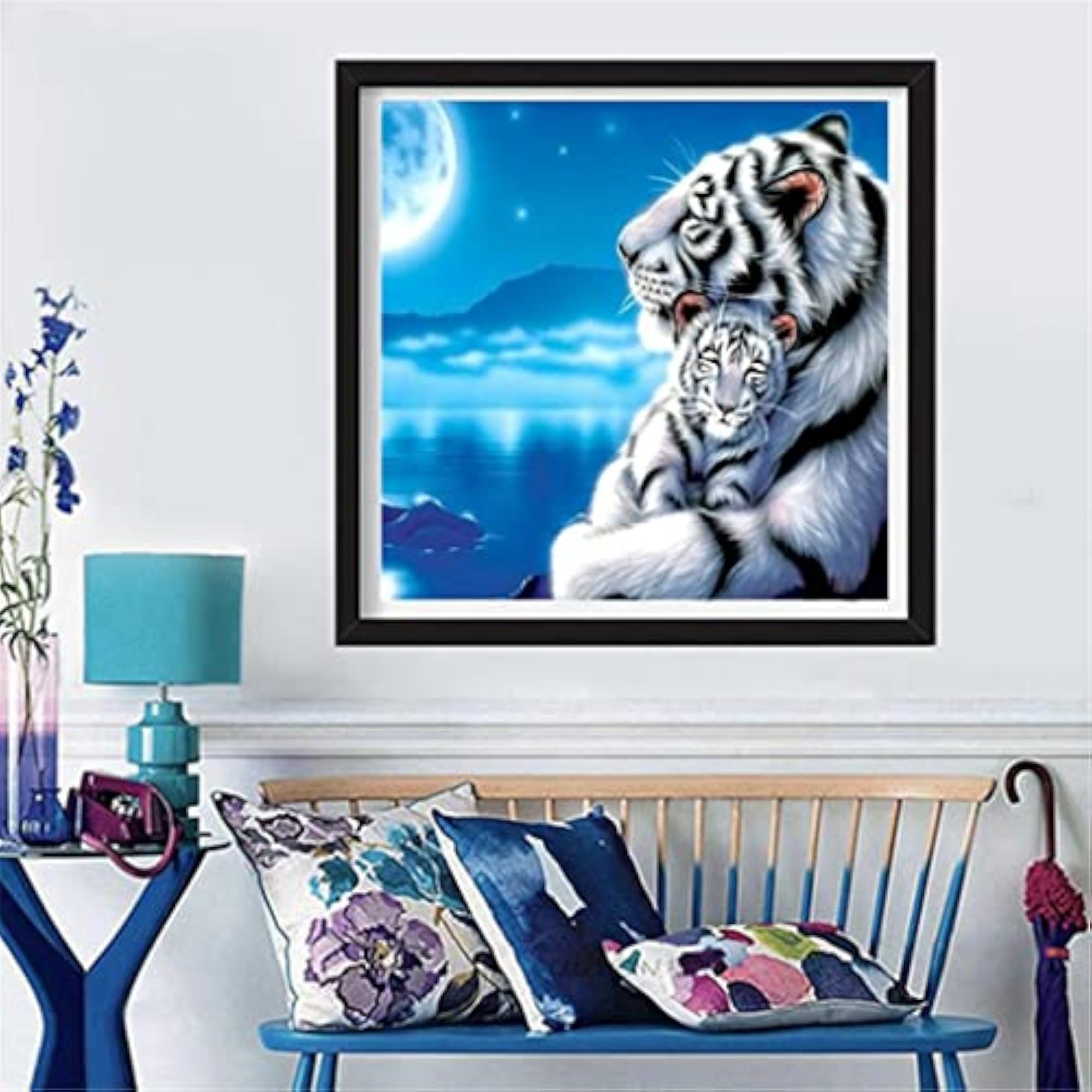 DIY 5D Diamond Painting Embroidery Kit, Tiger Design