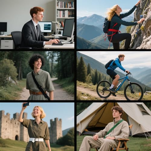 Mens Womens Canvas Web Belt Fully Adjustable Cut to Fit Golf Belt with Silver Buckle, 1.2" Width Plus Size Up to 69", 2-Pack4