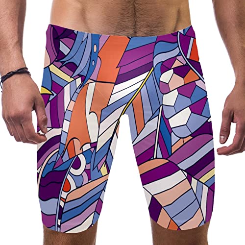 Swim jammers de hombre de alta resistencia al cloro bañador largo de natación multicolor S