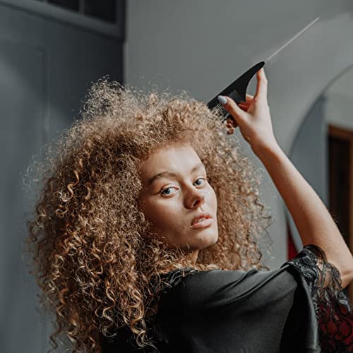 Foto von 2 Stück Stielkamm, Professioneller Kit Haarkamm Hair Comb Teasing Hair Brush Antistatischer für Männer und Frauen