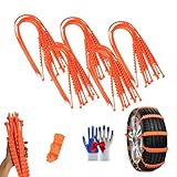 Zip Treads for Tires, Car Wheel Anti-Skid Anti-Slip Snow Rain Chain Tire Tyre Cable Belt, Universal Reusable Anti-Skid PE Tire Chains,Wheel Traction Straps, for Cars SUVs Trucks (30)