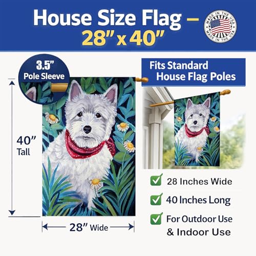 Drapeau Westie de maison en toile multicolore Caroline's Treasures 7066CHF - 4