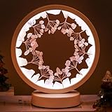 Runyangshi Crystal Night Lamp Natural Rose Quartz Crystals Small Tree Bedside Ambient Lamp USB Port 3 Colours Adjustable Lamp Suitable Night Light for Living Room Bedroom Office Home Decor Gift