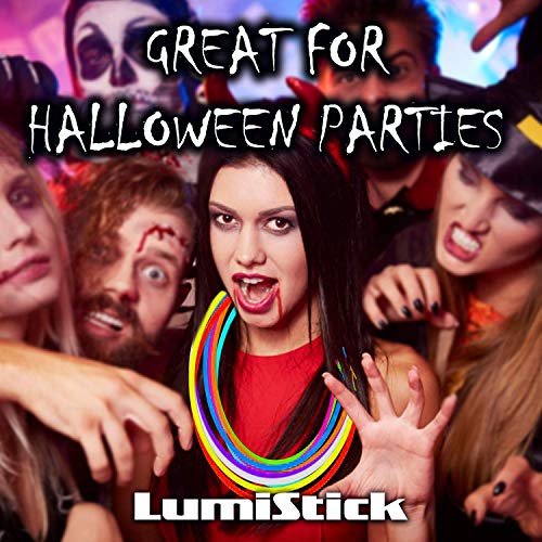 Lumistick 22 Inch Glow Stick Necklaces | Non-Toxic & Kids Safe Light Up Neckwear | Bendable Sticks with Connectors | Glows in The Dark Night Party Favor (Color Assortment, 50 Necklaces)